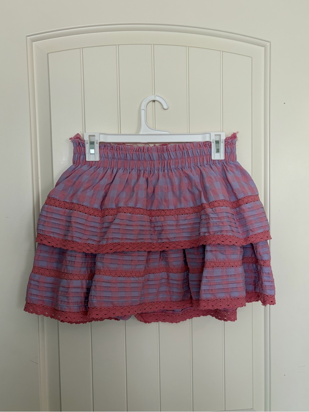 pink and purple skirt